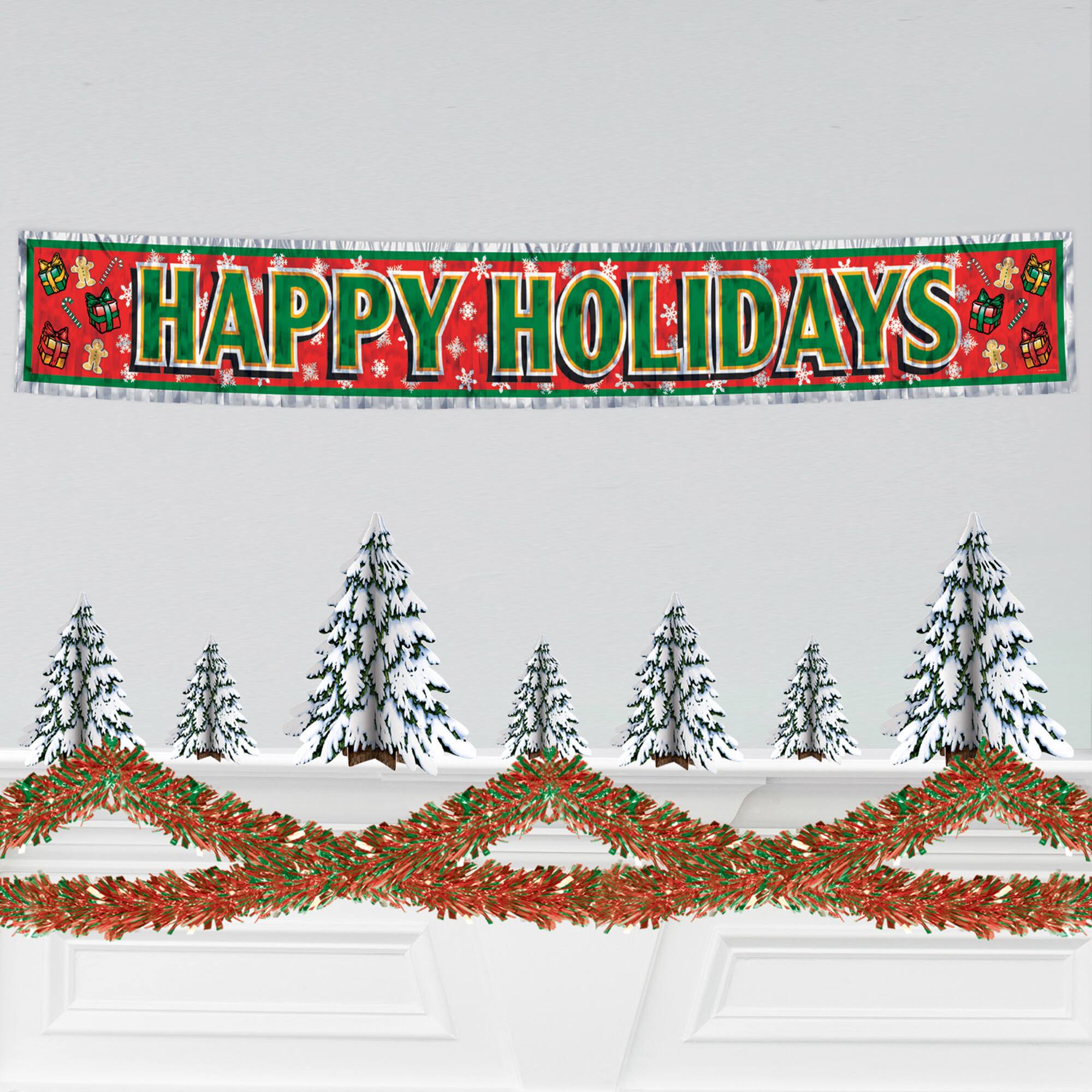 Beistle 15ft. Red & Green 6-Ply Metallic Festooning Garland